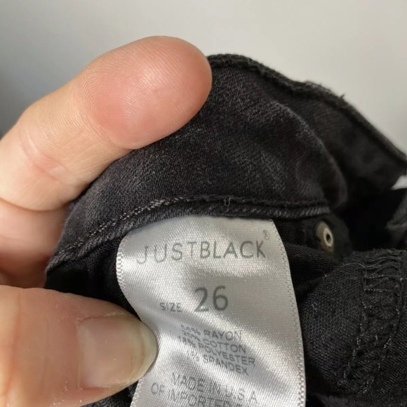 4/$35 Just Black Jeans Denim 26 x 28 Jeggings USA - Picture 7 of 8